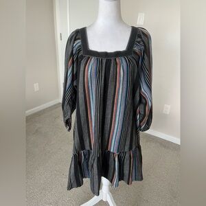 NWT OuterKnown x Piece and Co. Organic Cotton Striped Mini Dress Size Medium